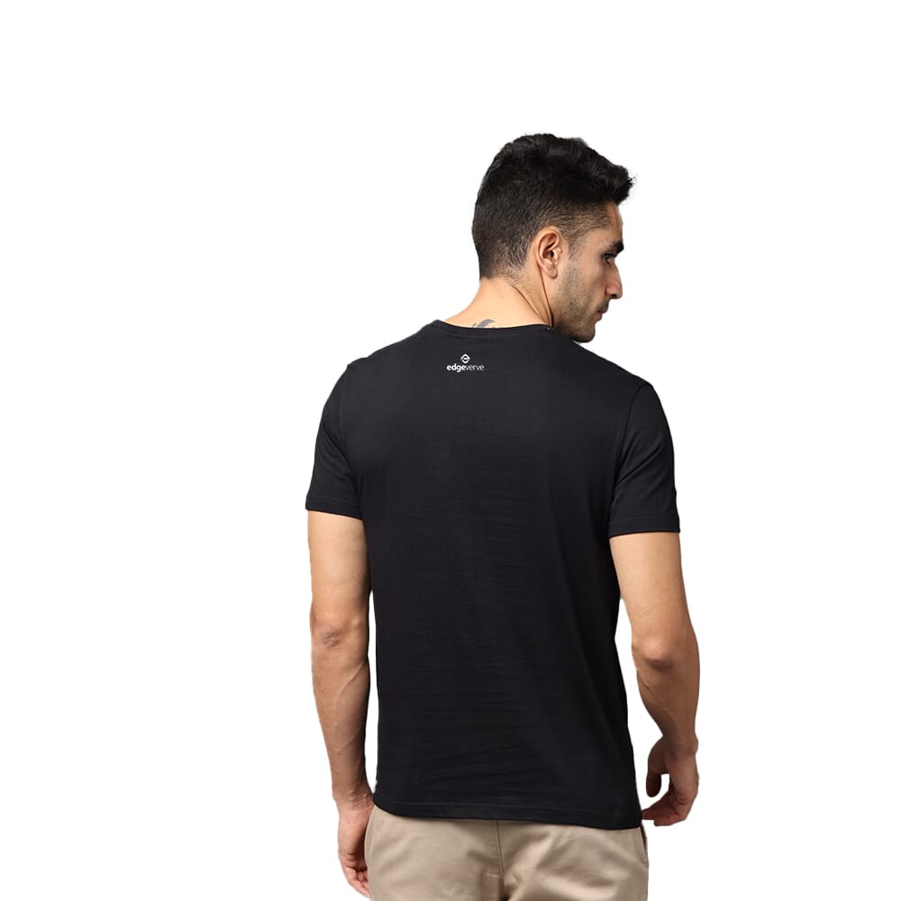 Music Retro Retro Radio Greys and Blues Pima Round Neck T-shirt -  Black